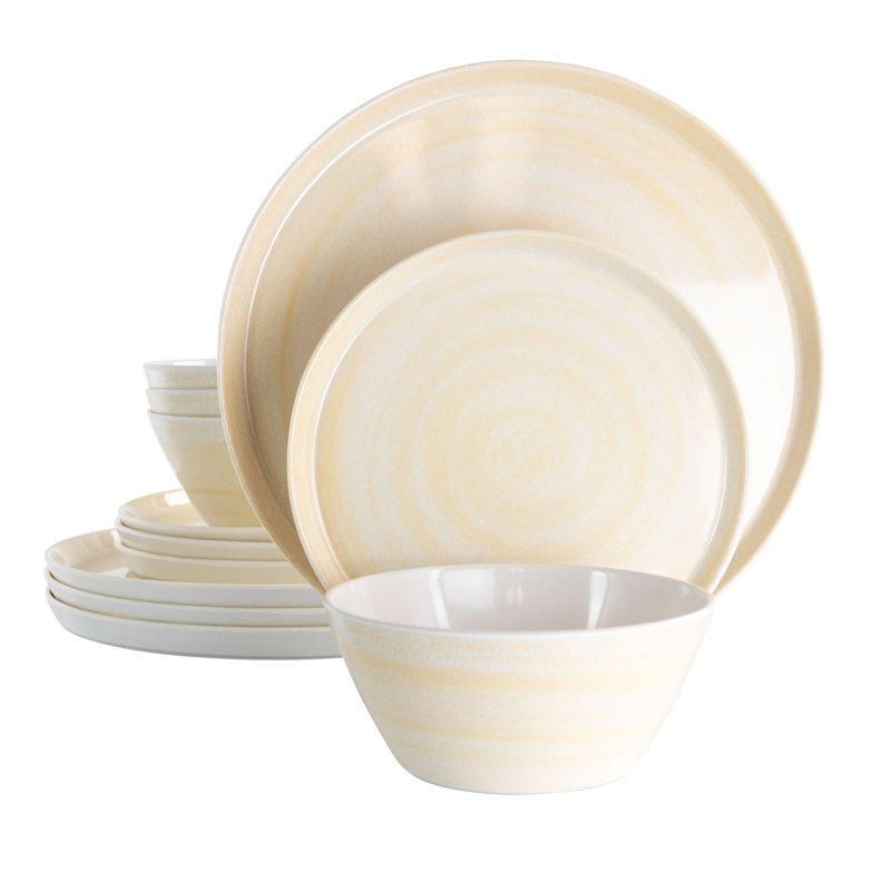 Elama Melamine Dinnerware Set Service for 4 & Reviews Wayfair